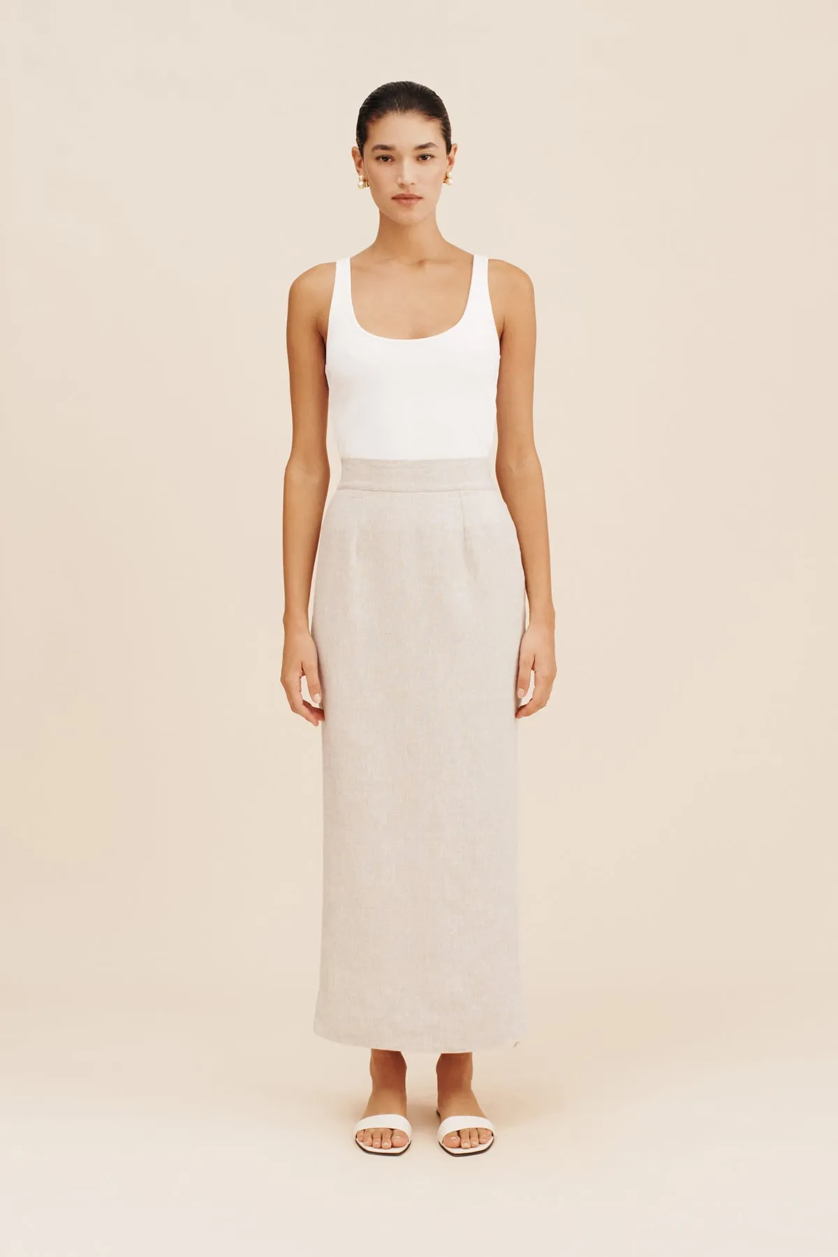 EMMA PENCIL SKIRT - NATURAL sold by Posse product image thumbnail 4