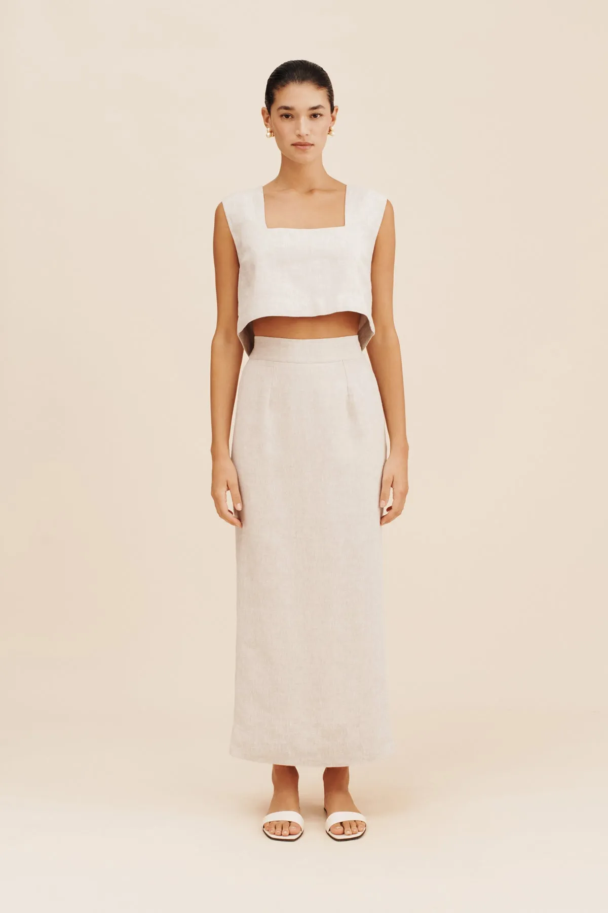 EMMA PENCIL SKIRT - NATURAL sold by Posse product image thumbnail 2