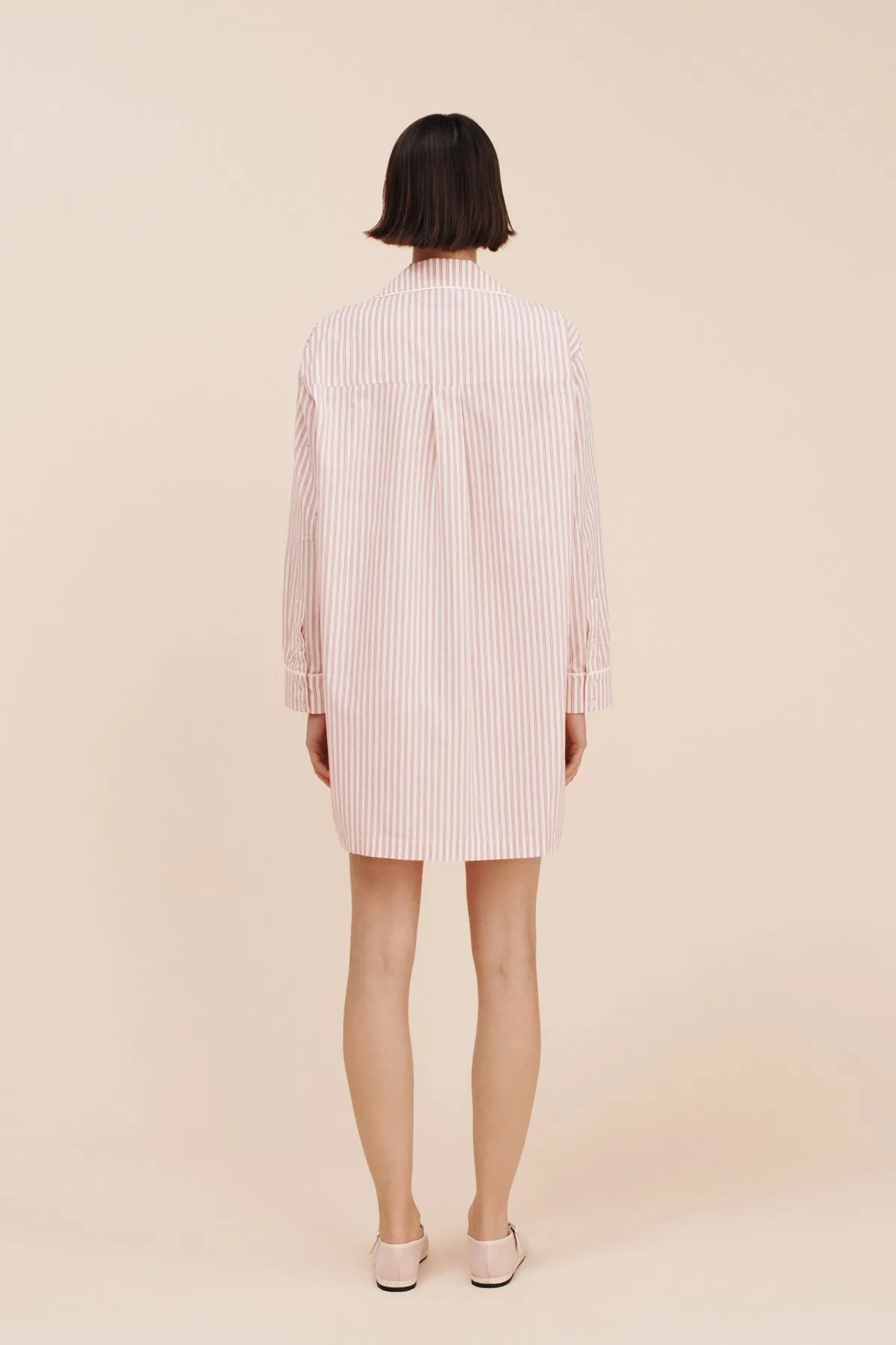 EDIE SHIRT DRESS - STRAWBERRY STRIPE sold by Posse product image thumbnail 5