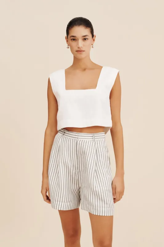 CALEB CROP TOP - IVORY sold by Posse