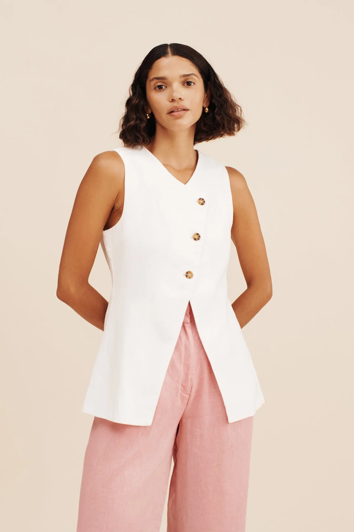 GIGI GILET - IVORY sold by Posse product image thumbnail 2