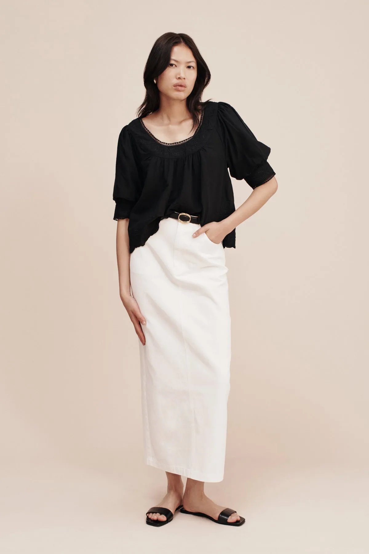 MYLAH TOP - BLACK sold by Posse