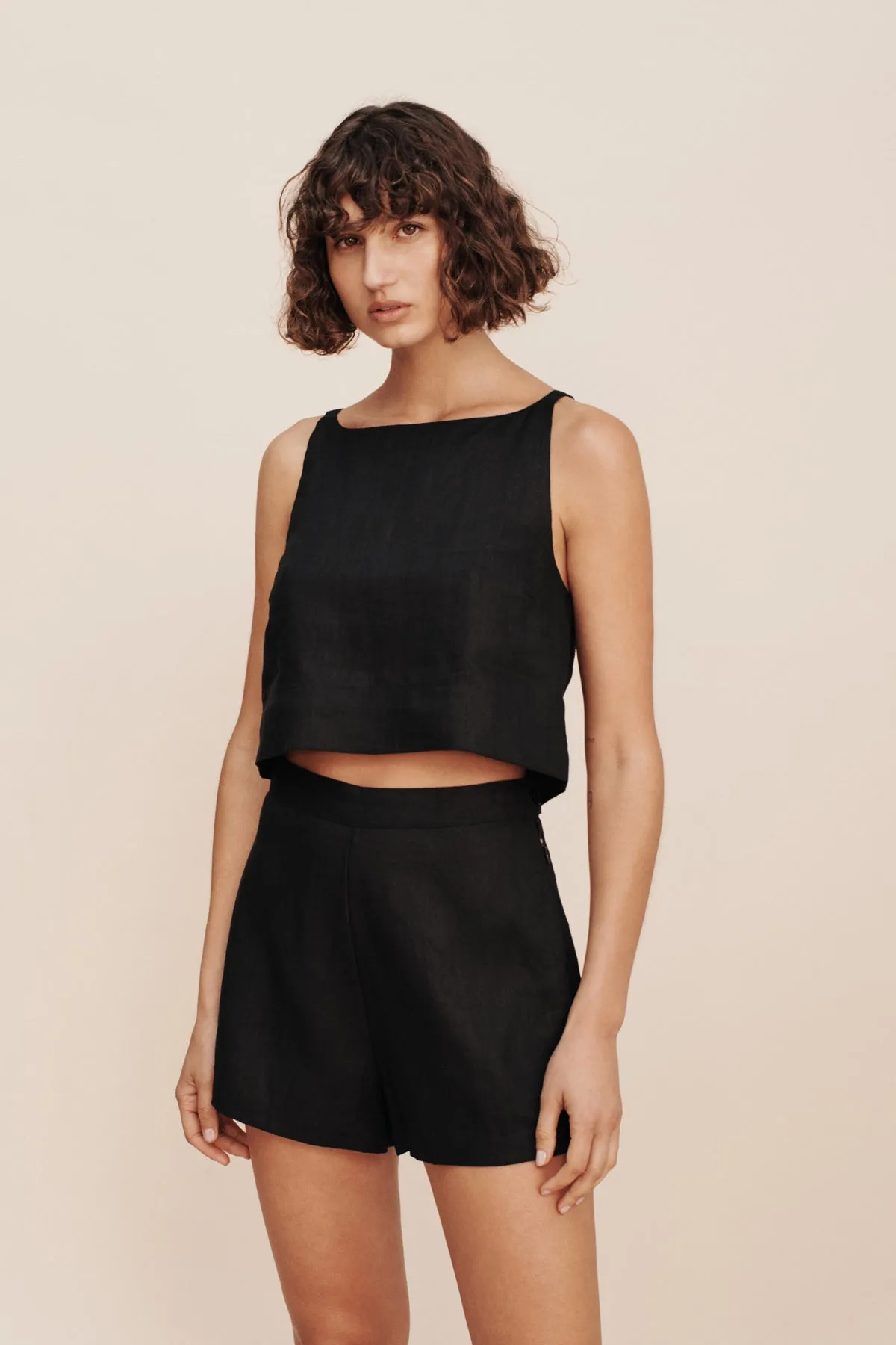 JORDAN CROP TOP - BLACK sold by Posse product image thumbnail 2