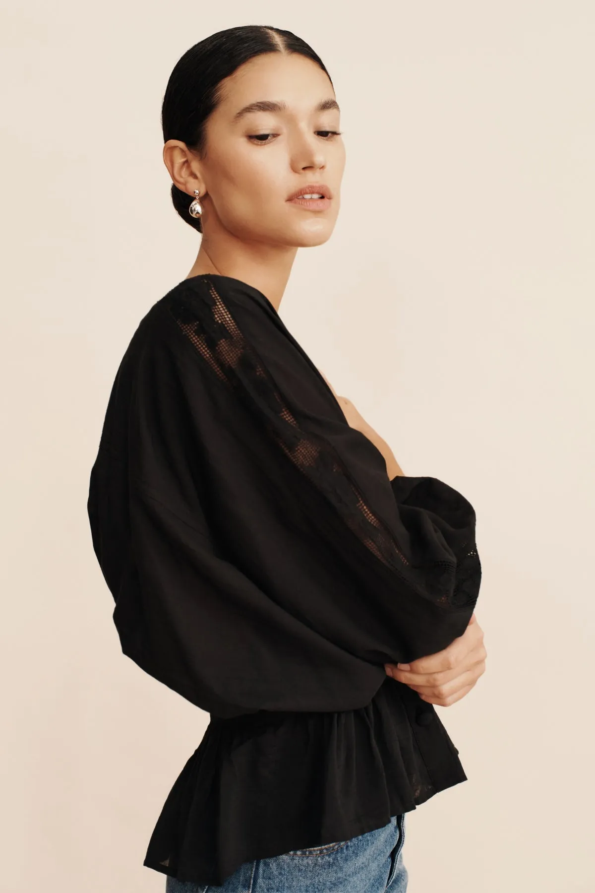 LILLIAN BLOUSE - BLACK sold by Posse product image thumbnail 2