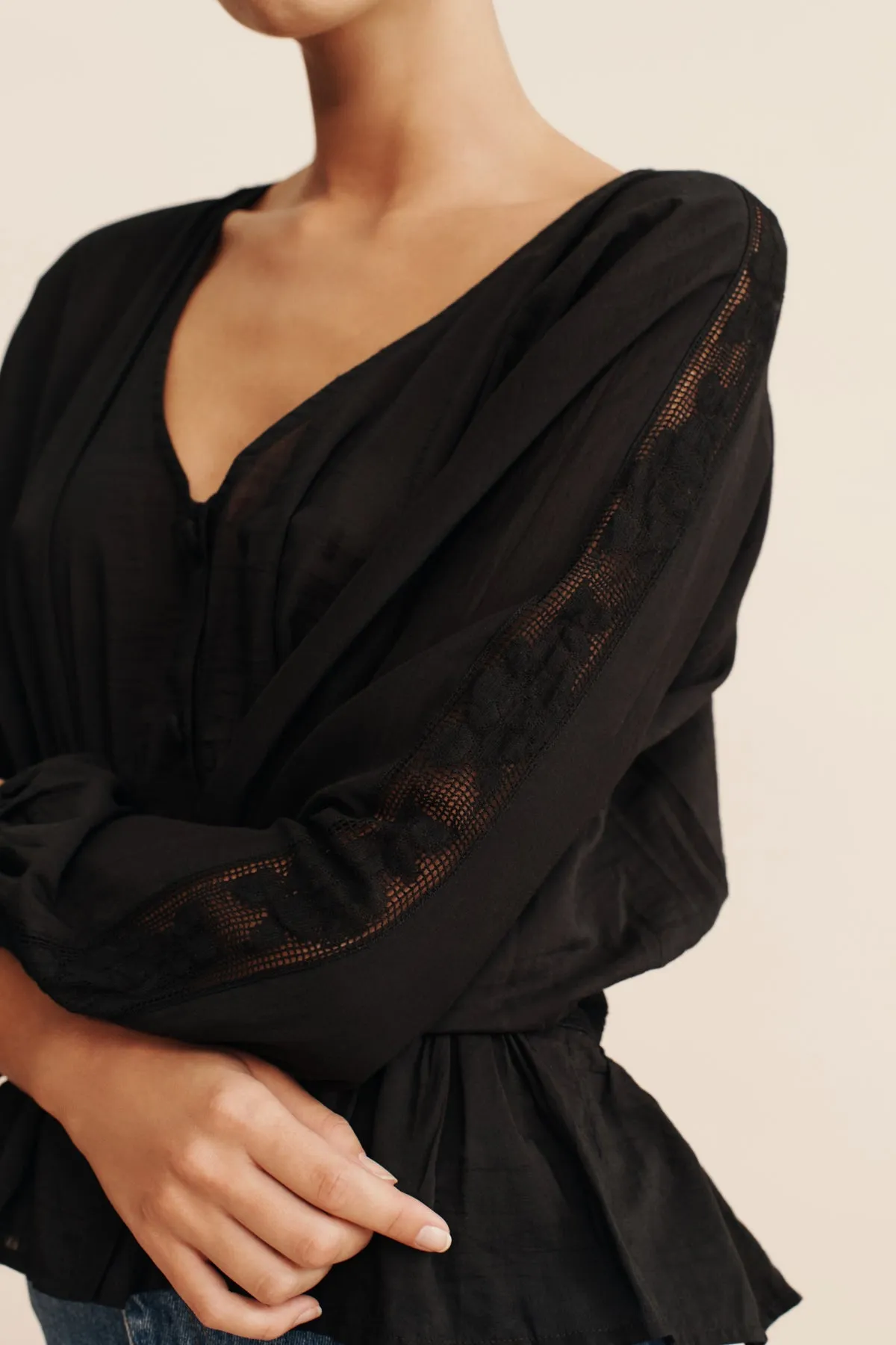 LILLIAN BLOUSE - BLACK sold by Posse product image thumbnail 5