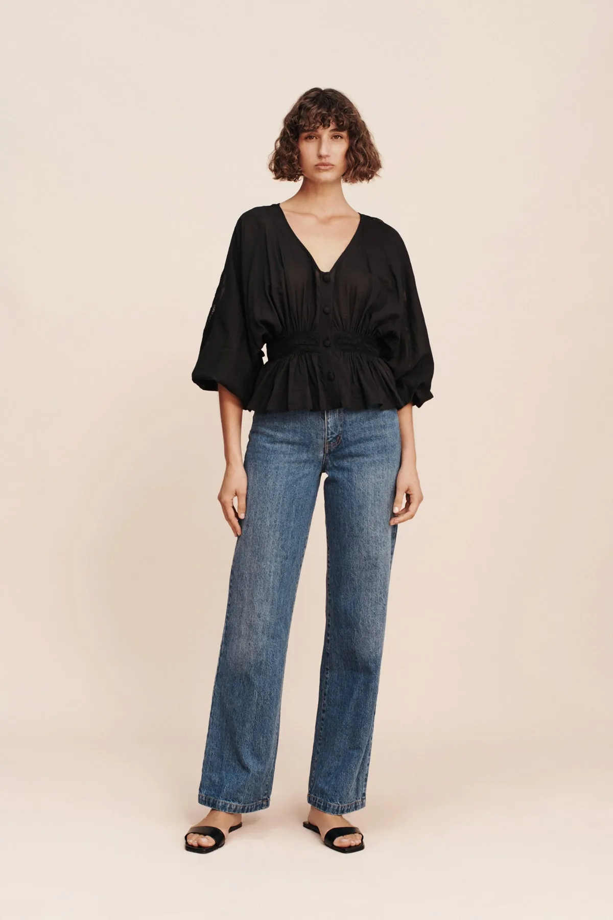 LILLIAN BLOUSE - BLACK sold by Posse product image thumbnail 3