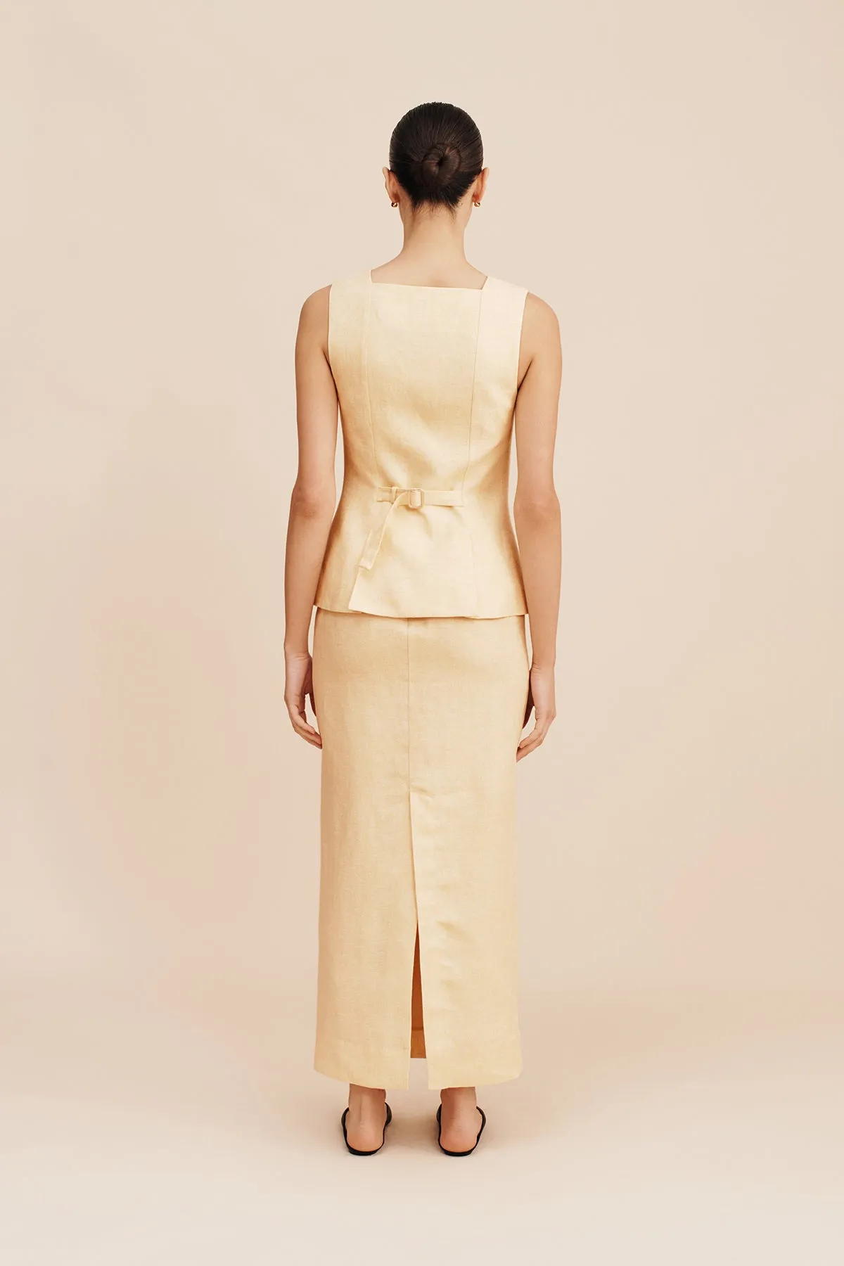 EMMA PENCIL SKIRT - DUSTY CITRON sold by Posse product image thumbnail 4