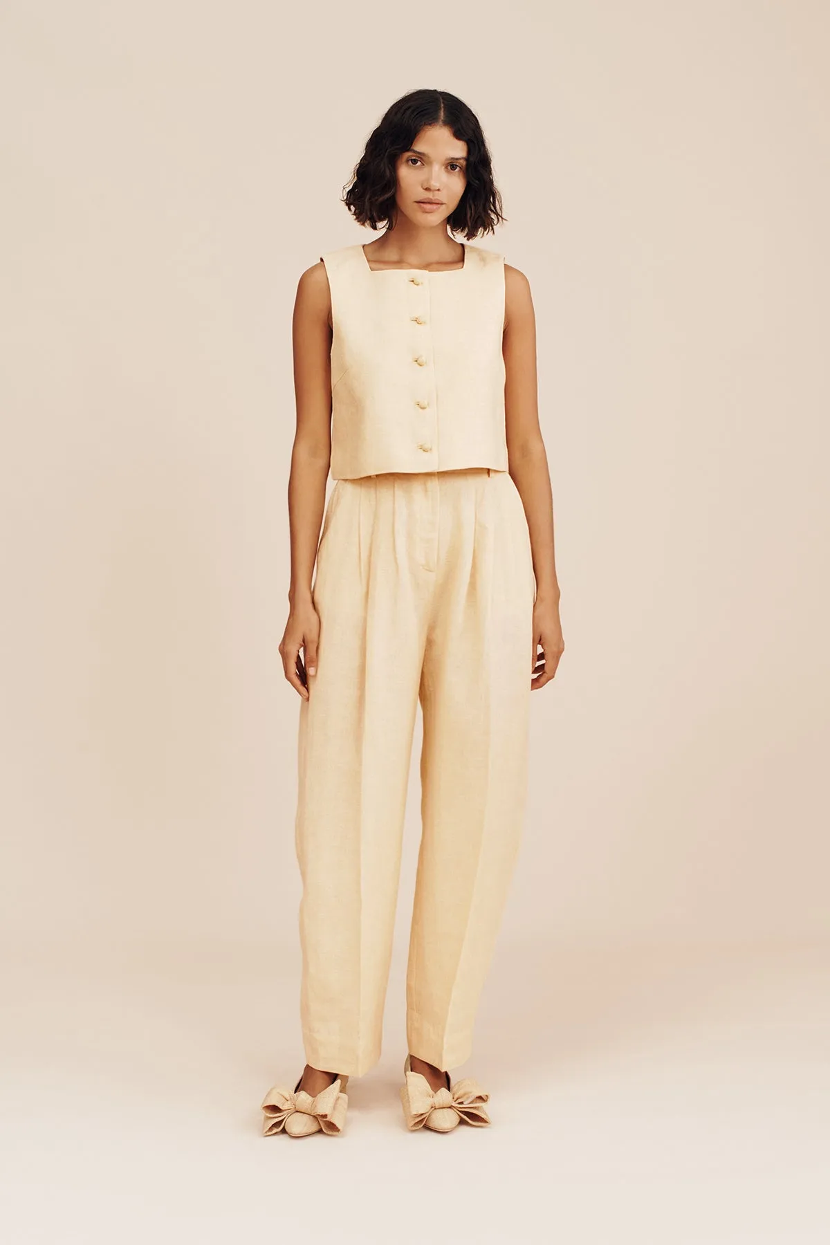 RIO TROUSER - DUSTY CITRON sold by Posse