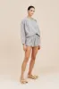 MIRA SHIRT - BLUE GINGHAM sold by Posse