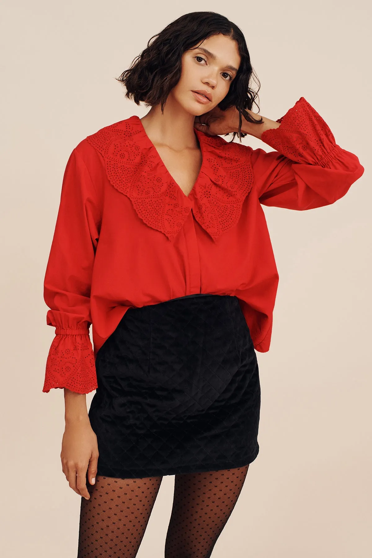 ROMEO MINI SKIRT - BLACK VELVET sold by Posse product image thumbnail 4