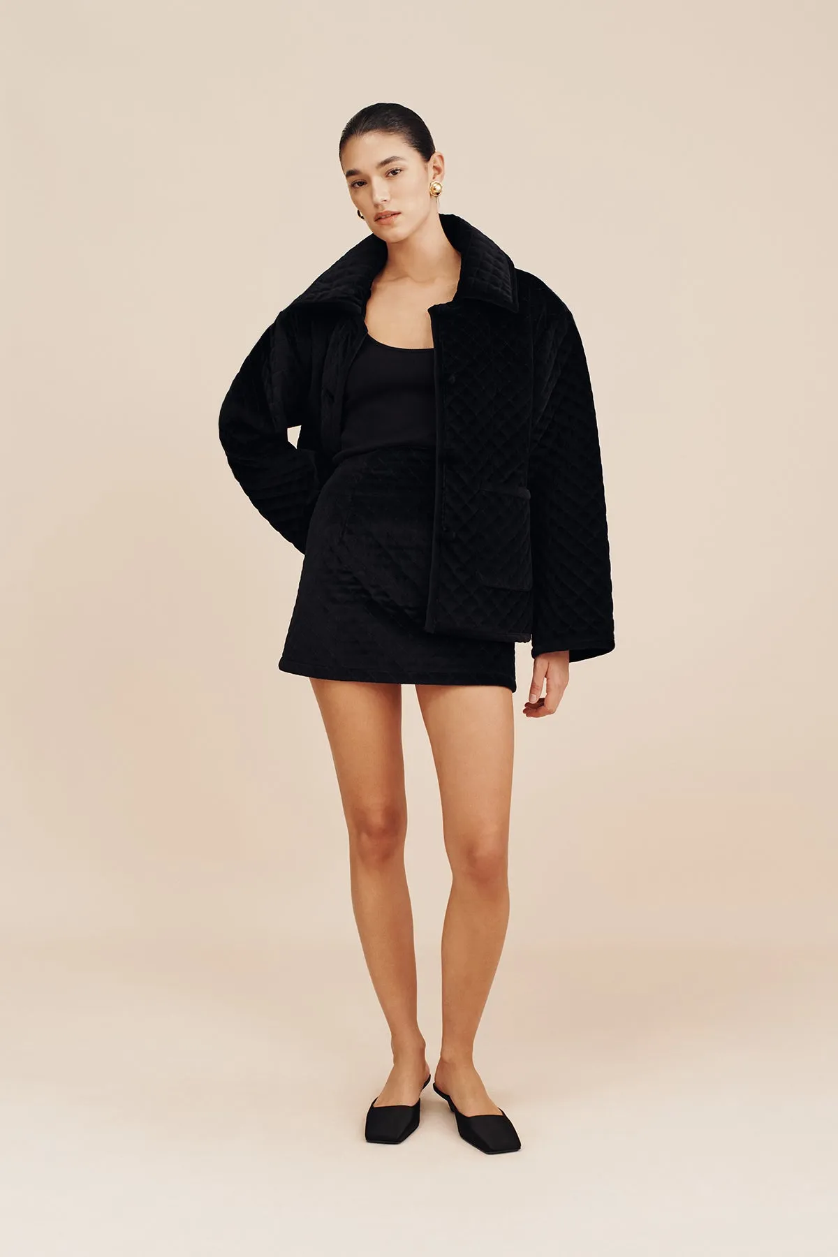 ROMEO MINI SKIRT - BLACK VELVET sold by Posse product image thumbnail 3