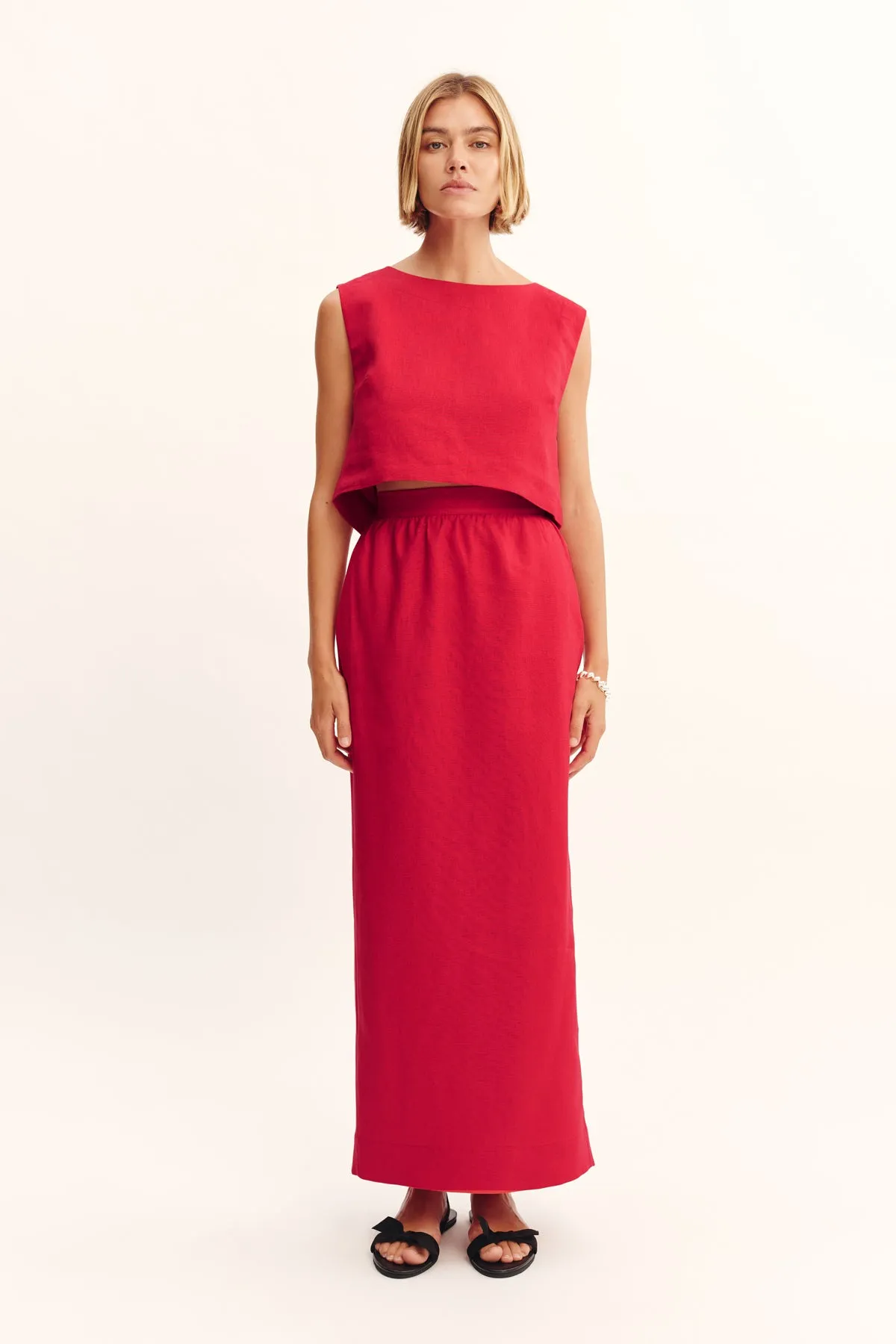 BONNIE PENCIL SKIRT - RED sold by Posse product image thumbnail 5