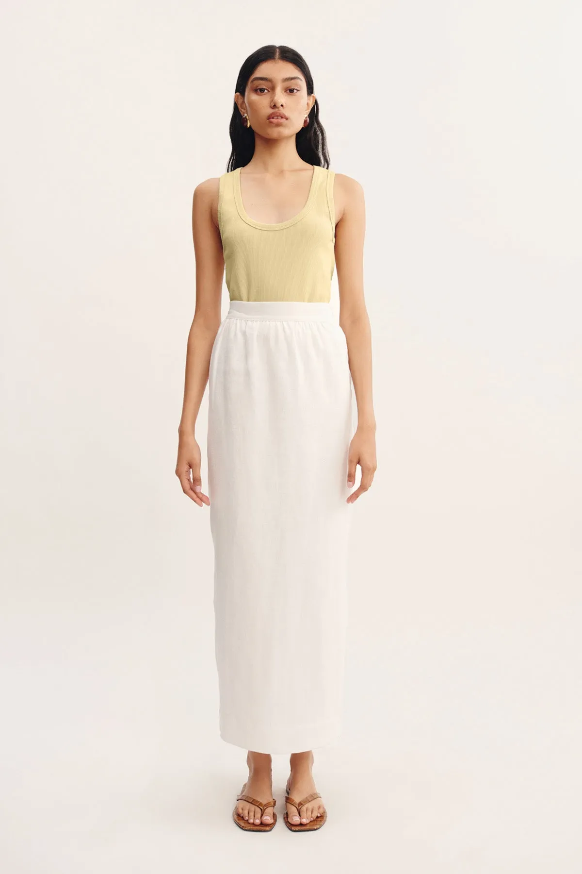 BONNIE PENCIL SKIRT - IVORY sold by Posse