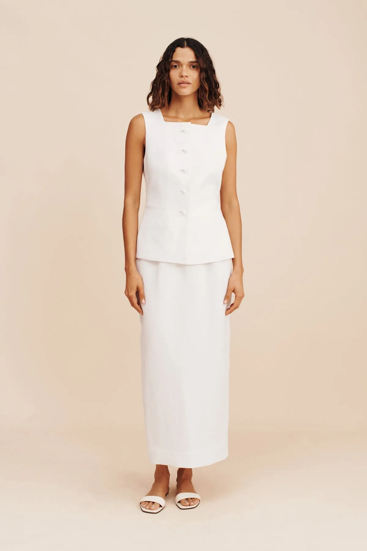 BONNIE PENCIL SKIRT - IVORY sold by Posse product image thumbnail 4