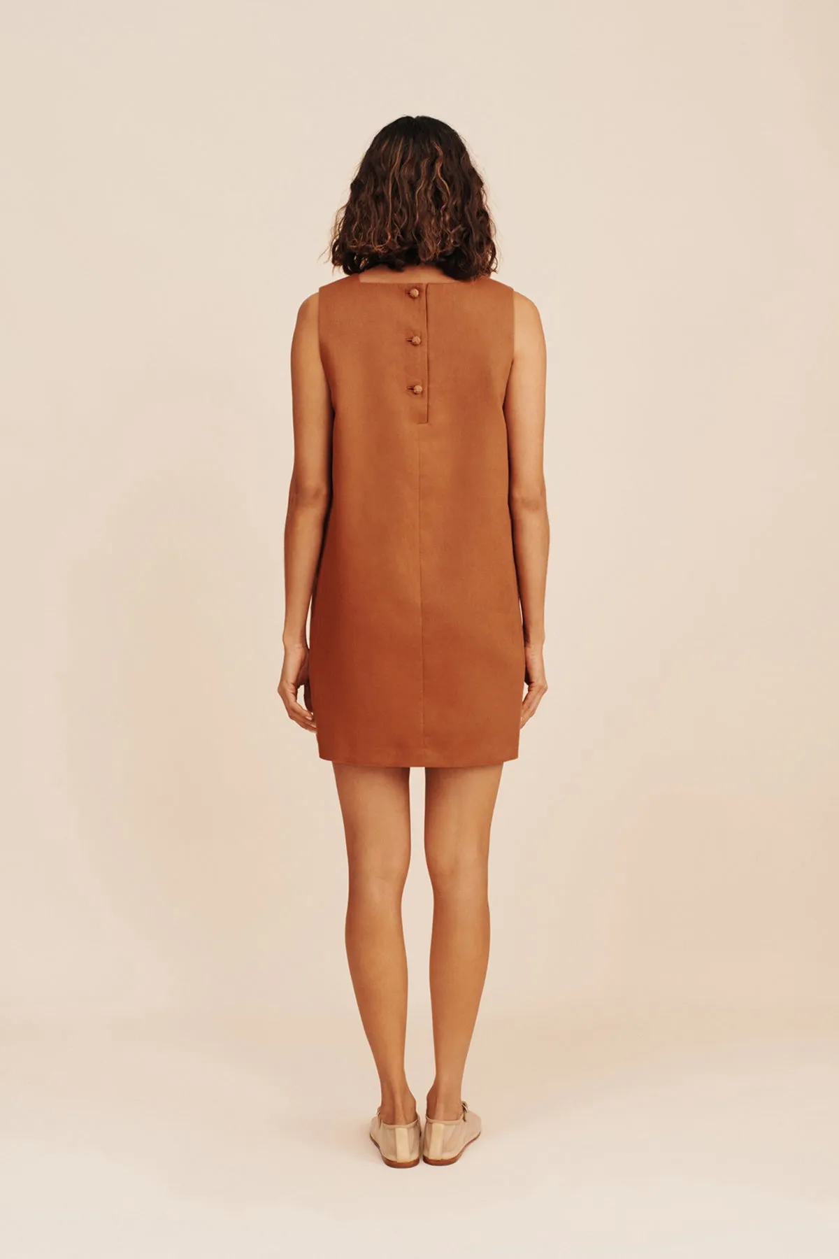 RIO SHIFT DRESS - CHESTNUT sold by Posse product image thumbnail 4