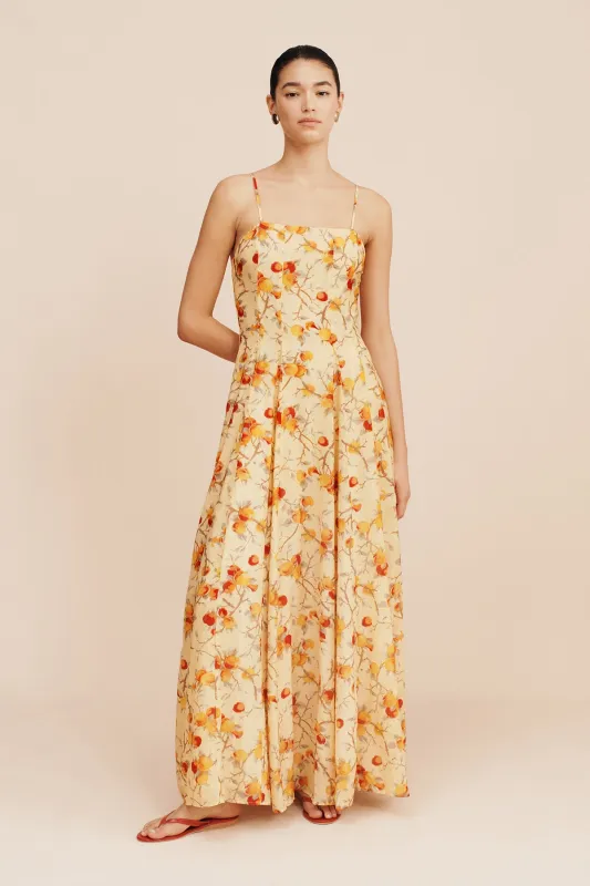 PALOMA MAXI DRESS - CITRUS FLORAL sold by Posse