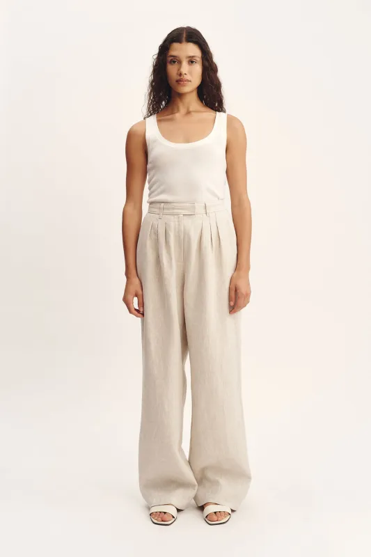 LOUIS TROUSER - NATURAL sold by Posse