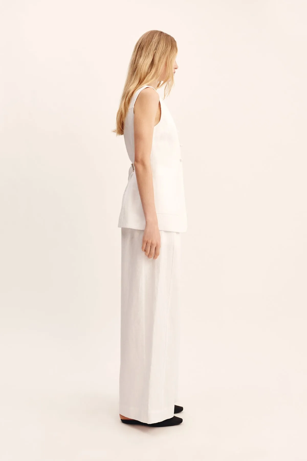 LORENZO TAILORED VEST - IVORY sold by Posse product image thumbnail 5