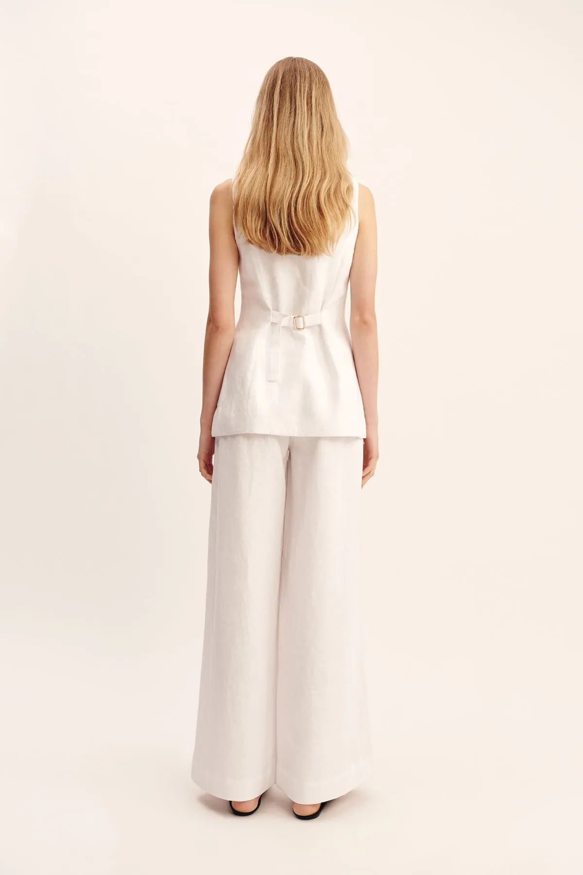 LORENZO TAILORED VEST - IVORY sold by Posse product image thumbnail 3