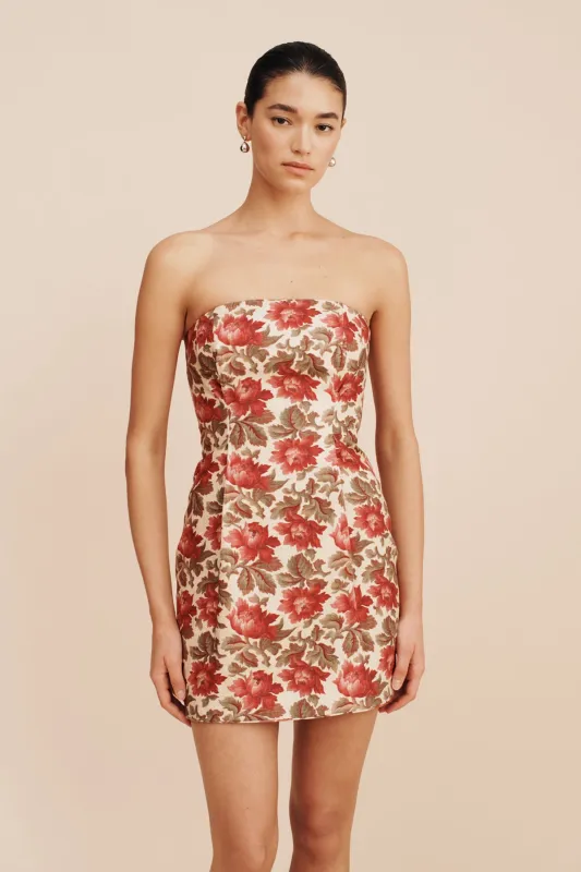 ROSALIE STRAPLESS MINI DRESS - ROSE BUD sold by Posse