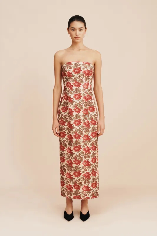 ROSALIE STRAPLESS DRESS - ROSE BUD sold by Posse