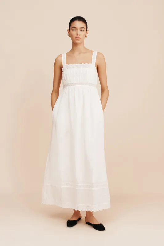 GRACE SHIFT DRESS - VINTAGE WHITE sold by Posse