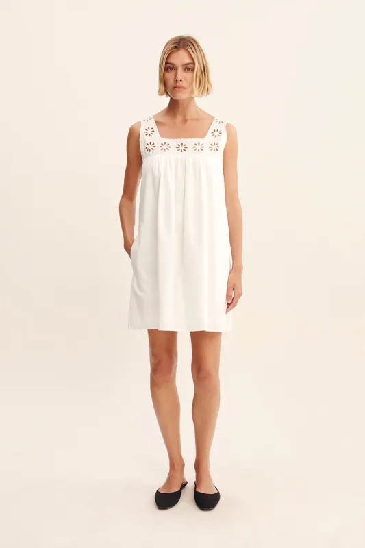 CECILIA MINI DRESS - VINTAGE WHITE sold by Posse