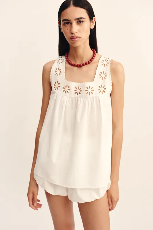 CECILIA TOP - VINTAGE WHITE sold by Posse