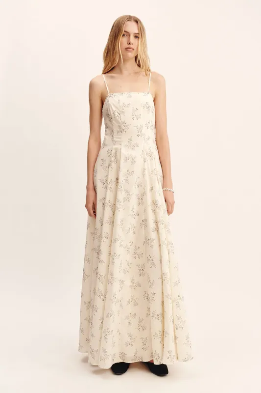PALOMA MAXI DRESS - BLUE BLOOMS sold by Posse