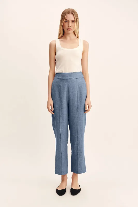 THEA TROUSER - STEEL BLUE sold by Posse