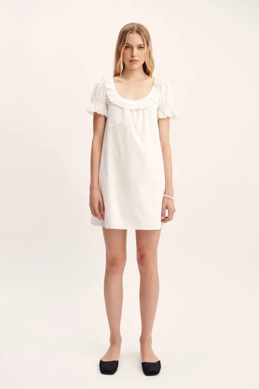 EZRA SHIFT DRESS - VINTAGE WHITE sold by Posse