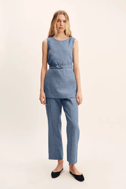 THEA TUNIC - STEEL BLUE sold by Posse