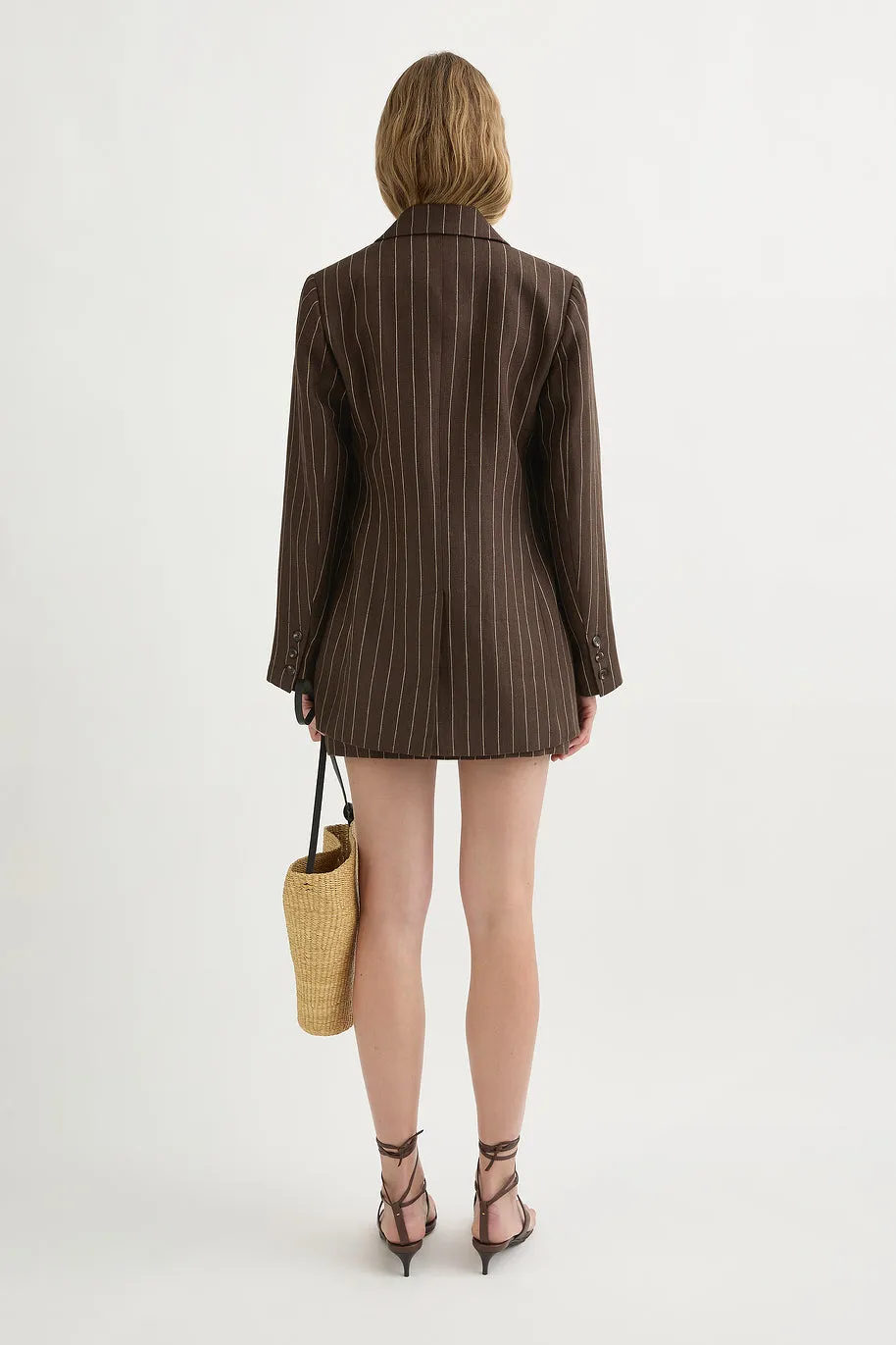 LEON BLAZER - CHOCOLATE CREAM PINSTRIPE sold by Posse product image thumbnail 4