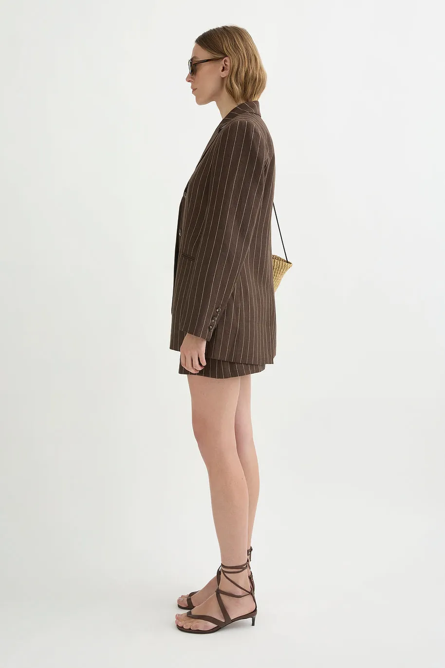 LEON BLAZER - CHOCOLATE CREAM PINSTRIPE sold by Posse product image thumbnail 3