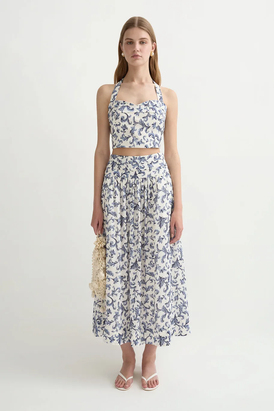 RUE SKIRT - BLUE BAROQUE sold by Posse