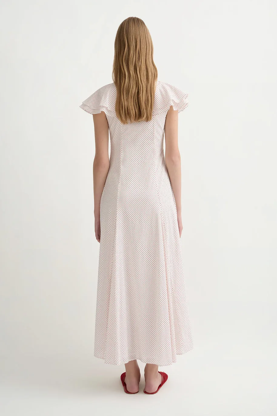 MARLOWE SUNDRESS - CREAM & RED POLKA DOT sold by Posse product image thumbnail 4