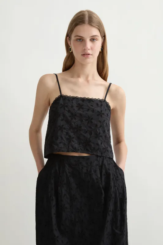 SALMA TOP - BLACK sold by Posse