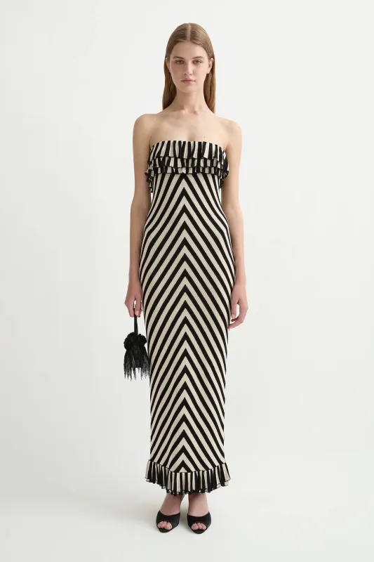 MILES DRESS - CREAM & BLACK sold by Posse