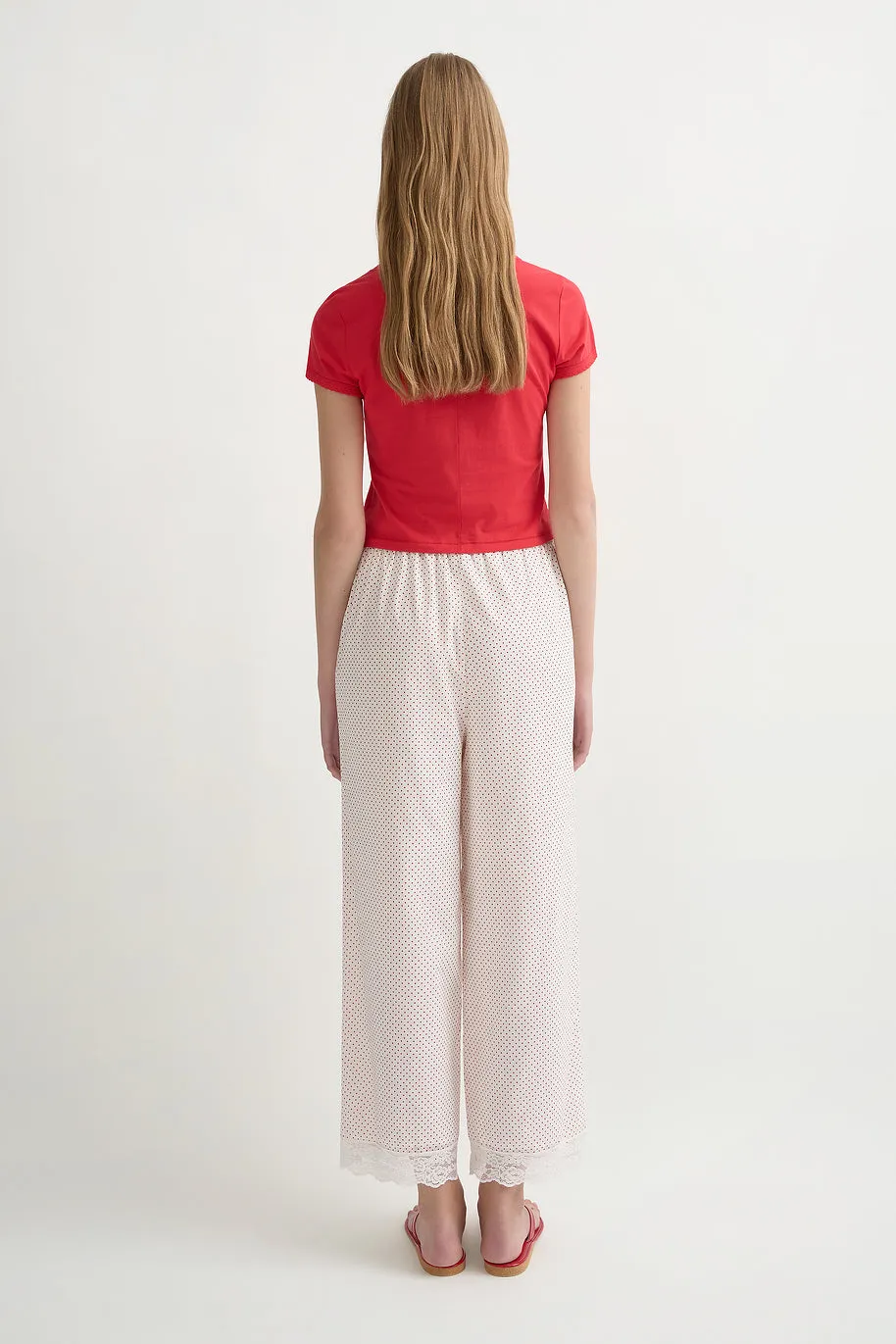 MARLOWE PANT - CREAM & RED POLKA DOT sold by Posse product image thumbnail 4