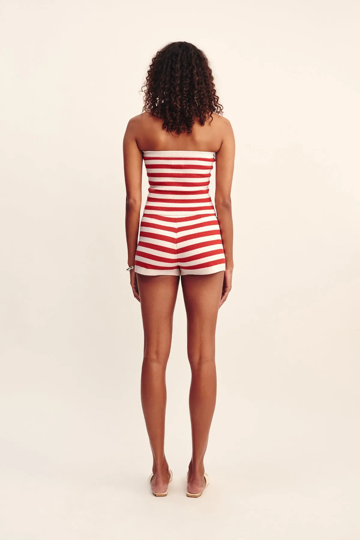 ARI SHORT - CORAL STRIPE sold by Posse product image thumbnail 3