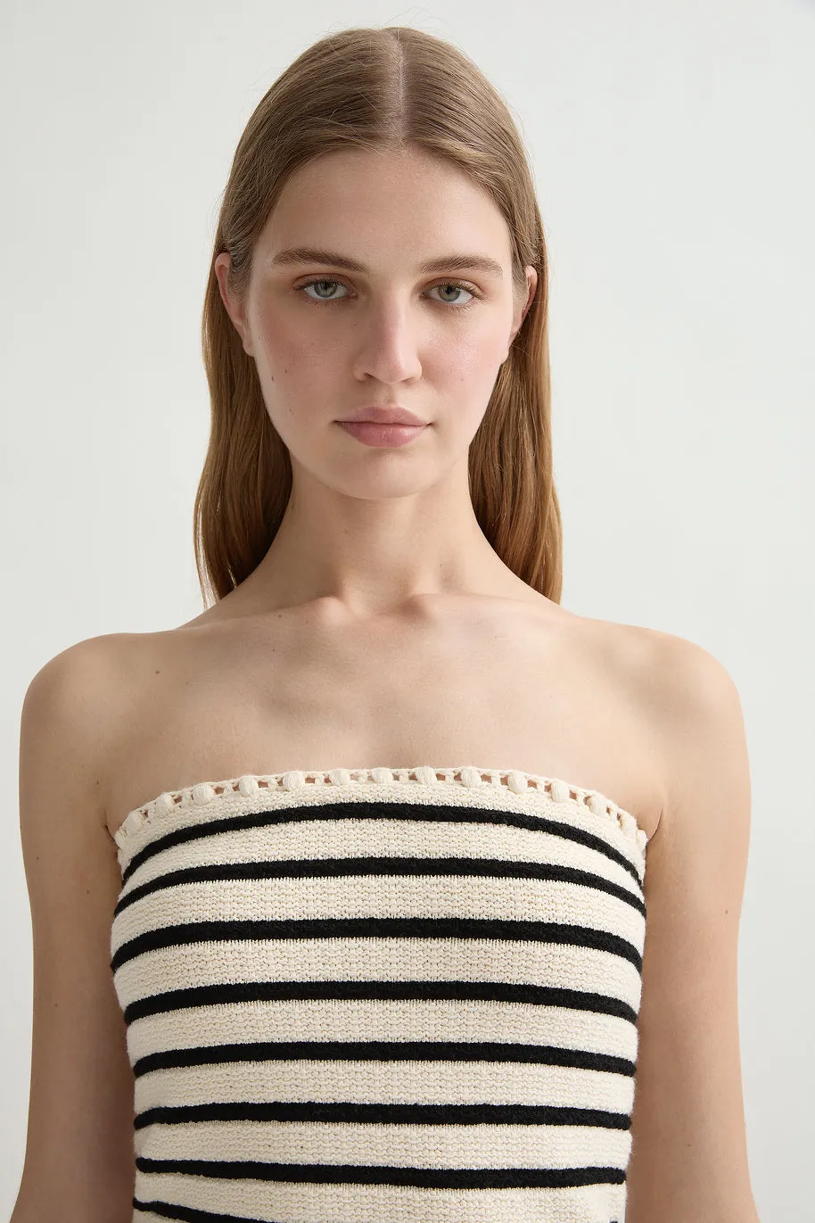 HENRY TOP - CREAM & BLACK sold by Posse