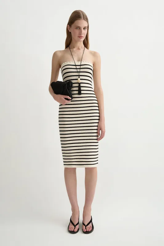 HENRY DRESS - CREAM & BLACK sold by Posse