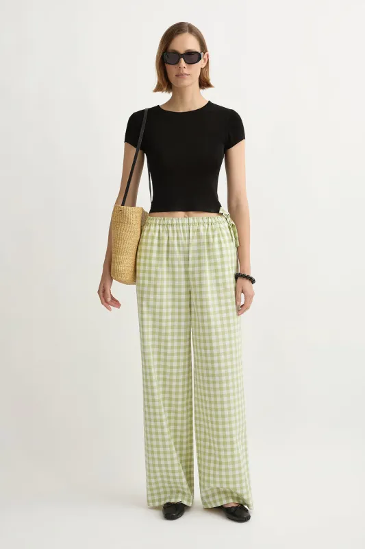 WENDY PANT - PEAR GINGHAM sold by Posse