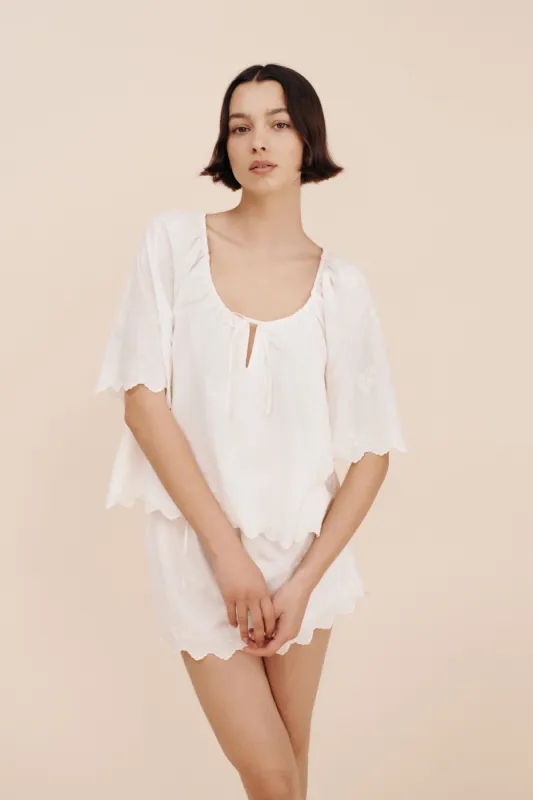 DAHLIA TOP - VINTAGE WHITE sold by Posse