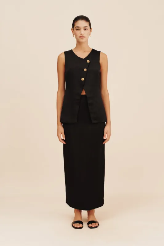 GIGI PENCIL SKIRT - BLACK sold by Posse