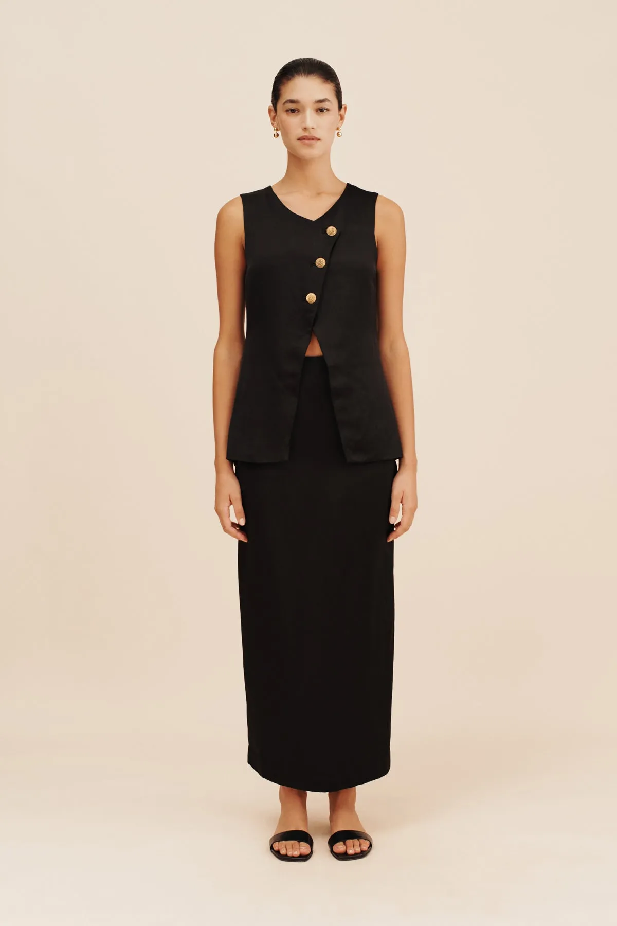 GIGI PENCIL SKIRT - BLACK sold by Posse