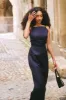 LEILA DRESS - MIDNIGHT sold by Posse