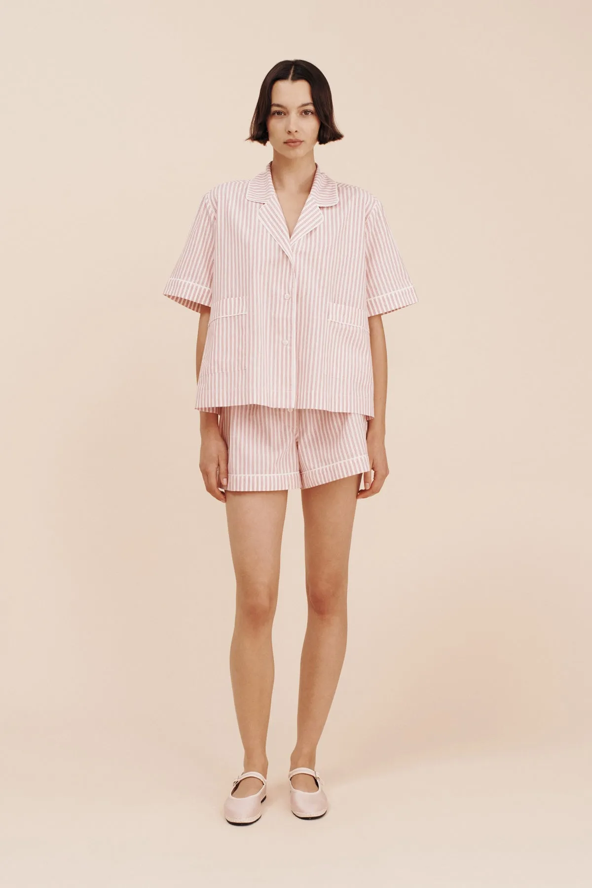 EDIE SHIRT - STRAWBERRY STRIPE sold by Posse