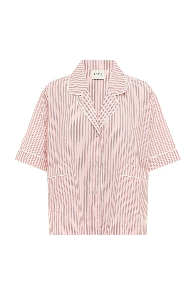 EDIE SHIRT - STRAWBERRY STRIPE sold by Posse product image thumbnail 5