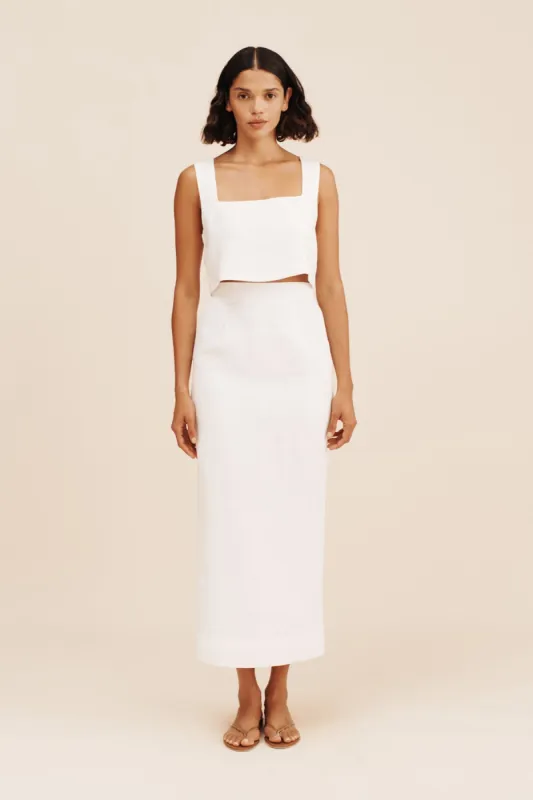 ALICE CROP TOP - IVORY sold by Posse